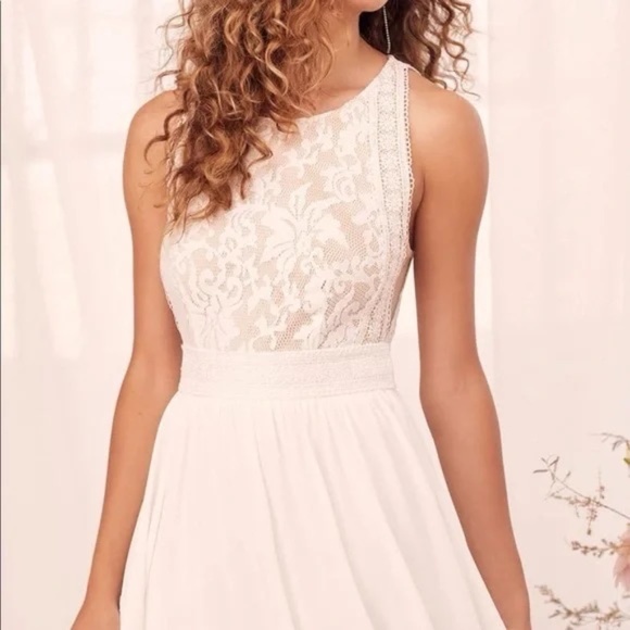 LULUS - Forever and Always White Lace Maxi Dress - Picture 3 of 9